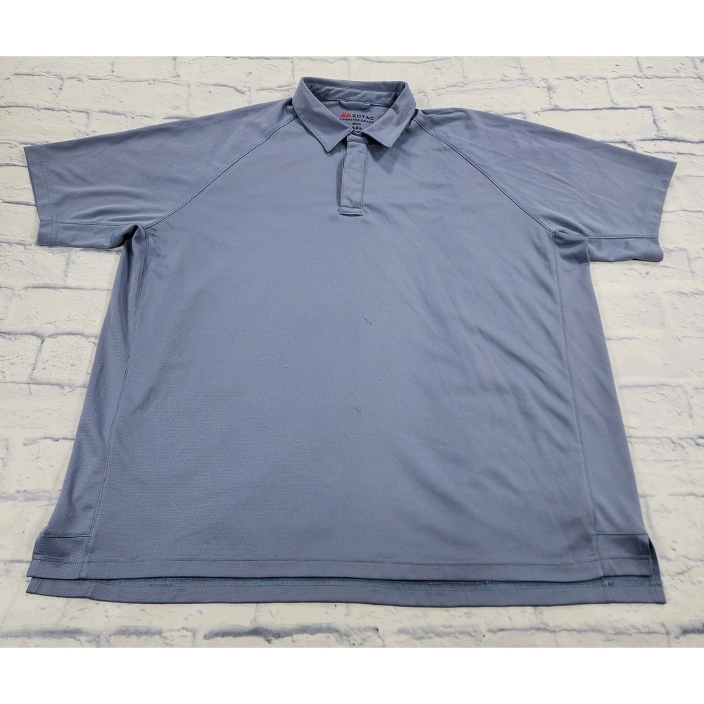 EOTAC Operator Grade Polo Shirt MENS SIZE XXL Light Blue Snap Short Sleeve